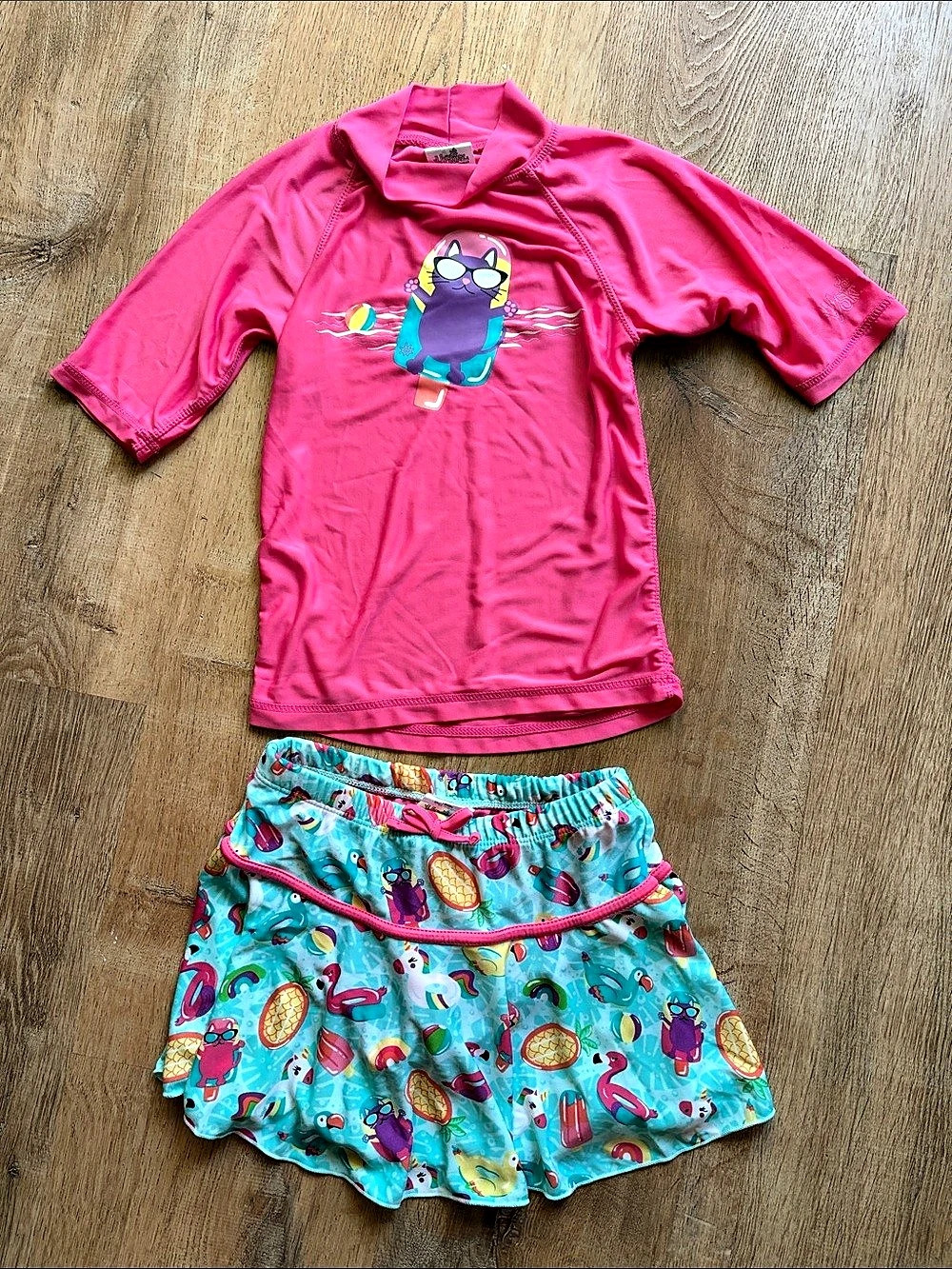 UV Skinz Kids' 3-Piece Swim Set Pink & Blue Girls 7